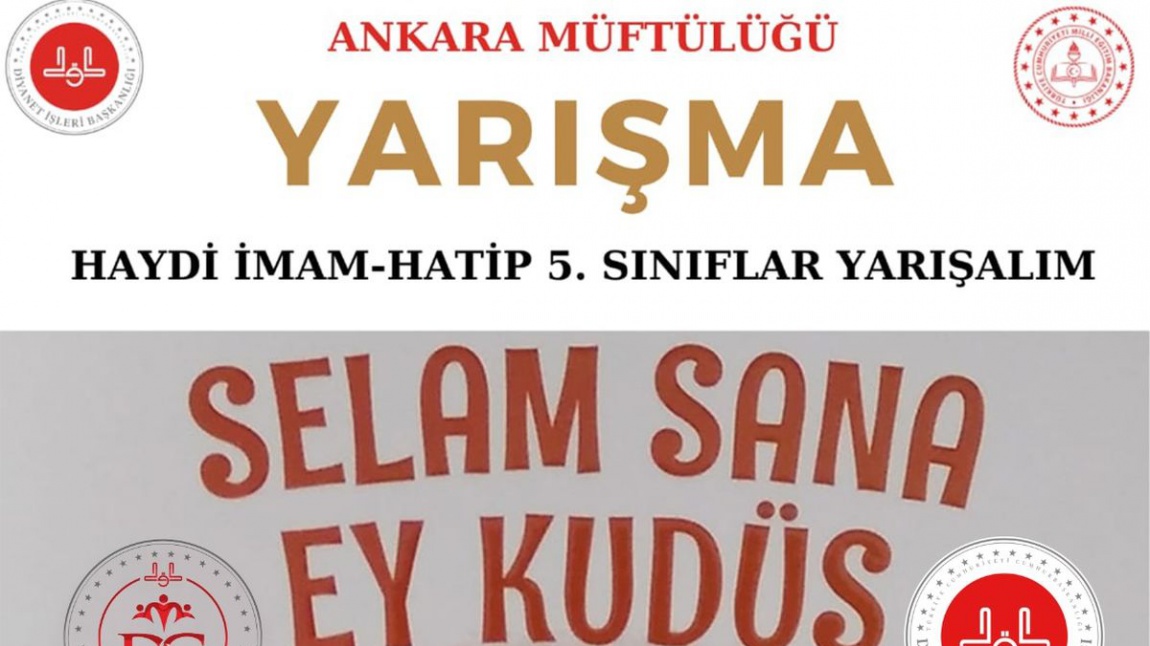 BEŞİNCİ SINIFLAR ARASINDA SELAM SANA EY KUDÜS YARIŞMASI YAPILDI.